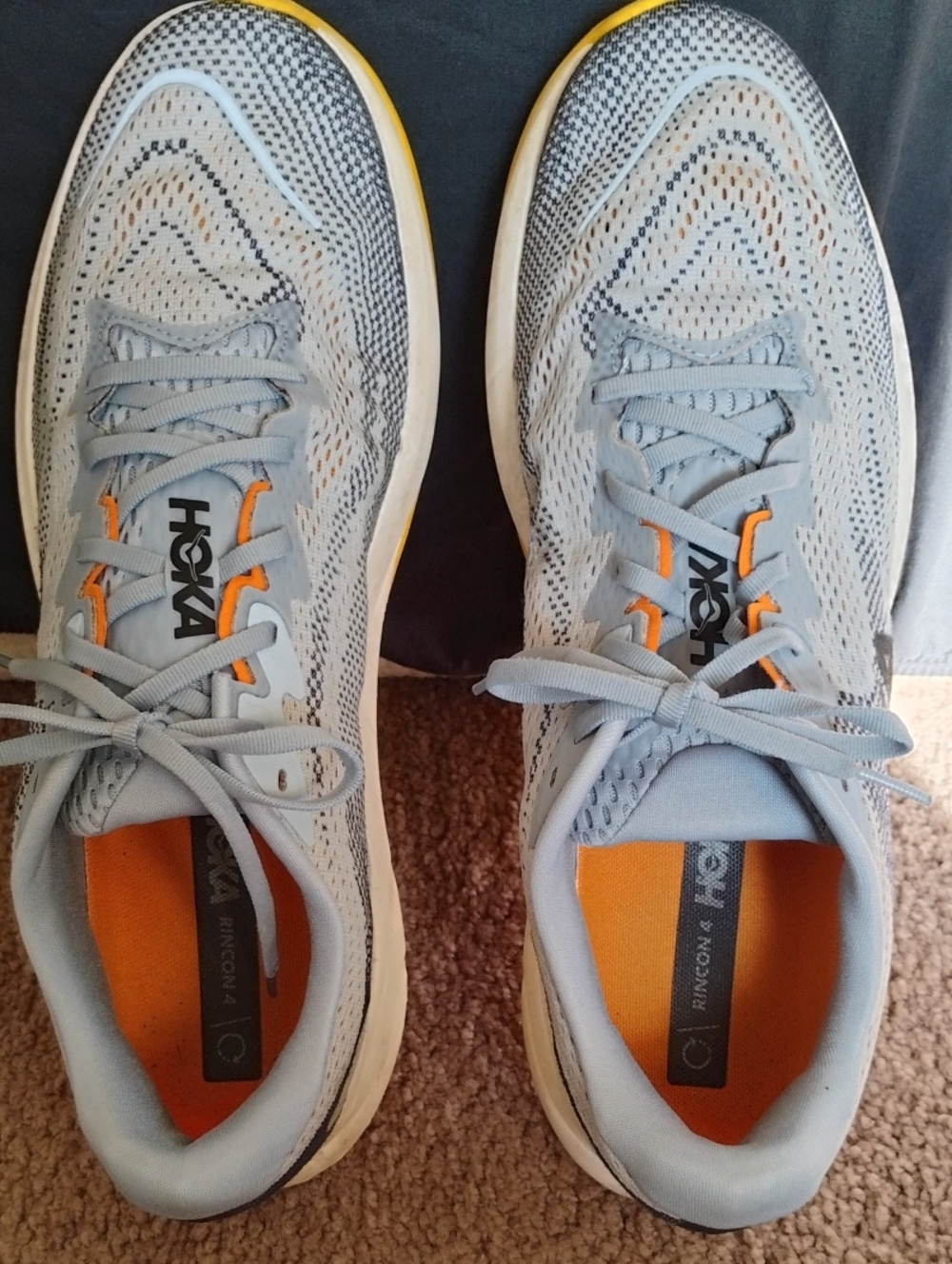 Hoka One One Rincon 4 Athletic Shoes Drizzle Nautical Dusk US Sz 15D Mens